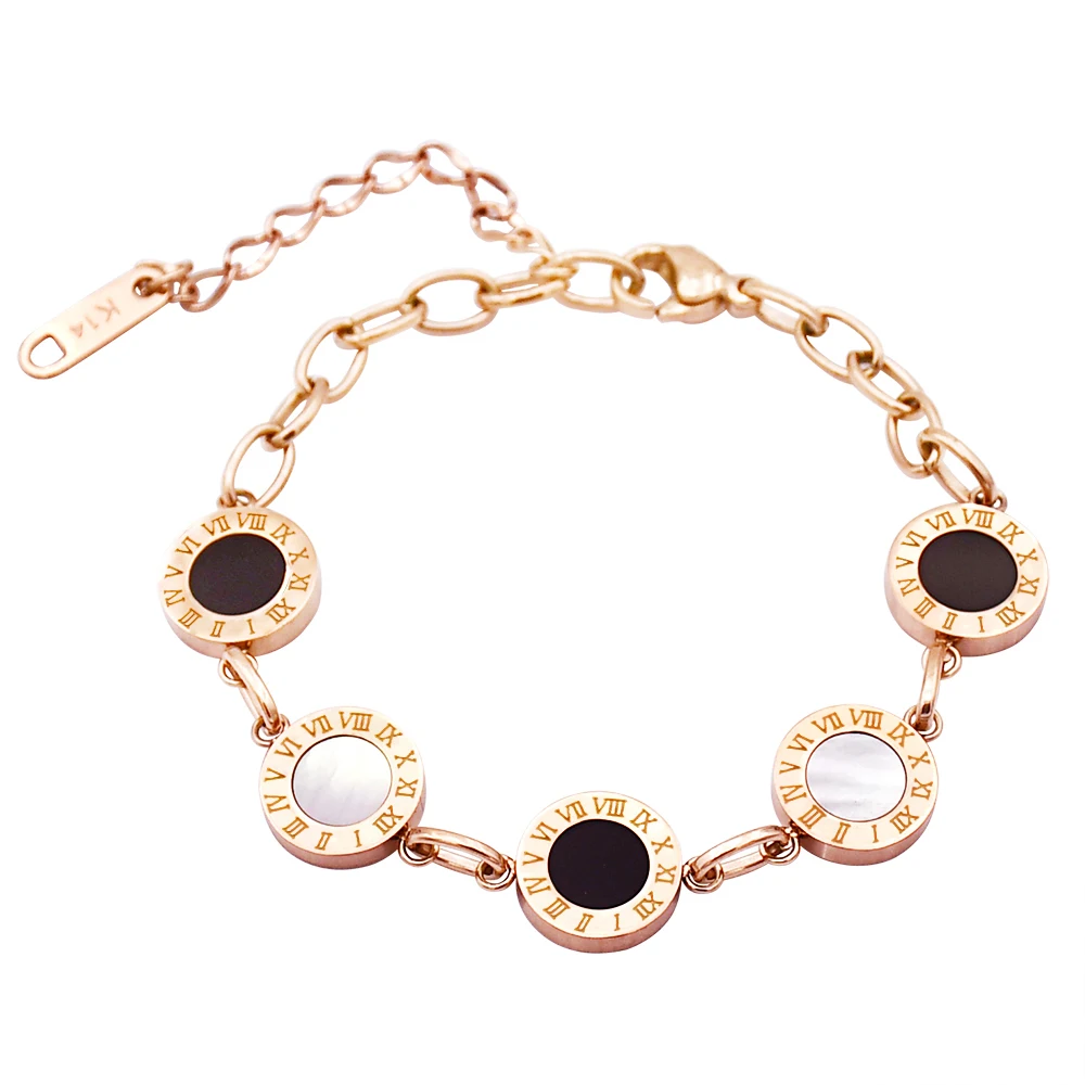 20cm Charm Bracelets & Bangles Stainless Steel Gold/Steel/Rose Gold Roman Numerals Bracelets For Women Fashion Jewelry Wholesale
20cm Charm Bracelets & Bangles Stainless Steel Gold/Steel/Rose Gold Roman Numerals Bracelets For Women Fashion Jewelry Wholesale
