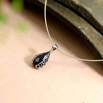 Genuine Silver 925 Jewelry Vintage Pendant For Women With Natural Garnet And Blue Sandstone Geometrical Pendant Charm
Genuine Silver 925 Jewelry Vintage Pendant For Women With Natural Garnet And Blue Sandstone Geometrical Pendant Charm