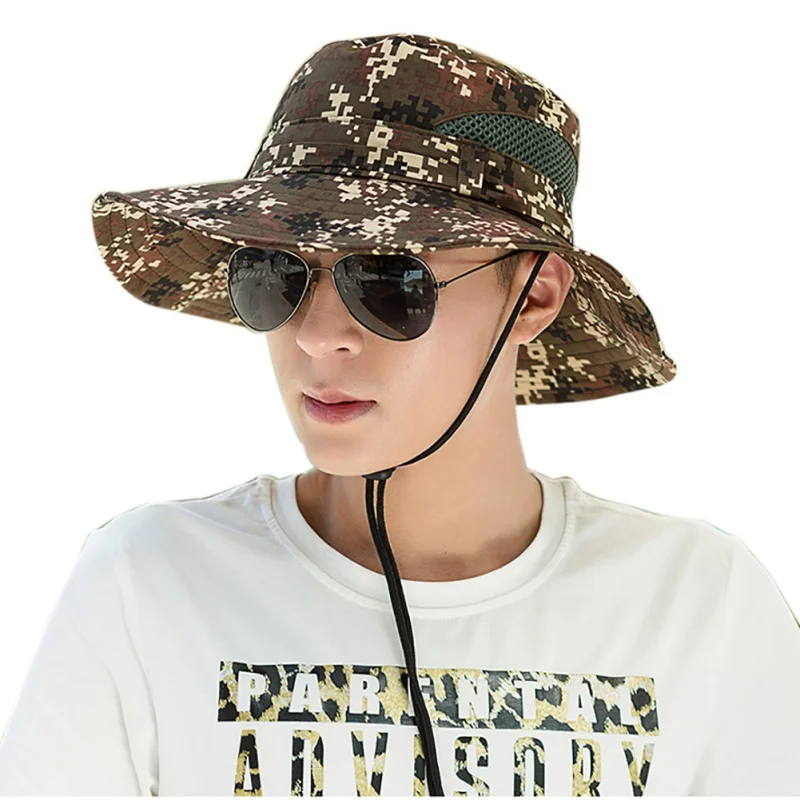Camouflage Fisherman Hat Men Women Mesh Women Summer Fishing Hiking Cap Wide Brim UV Protection Flap Hat Breathable Beach Cap
Camouflage Fisherman Hat Men Women Mesh Women Summer Fishing Hiking Cap Wide Brim UV Protection Flap Hat Breathable Beach Cap