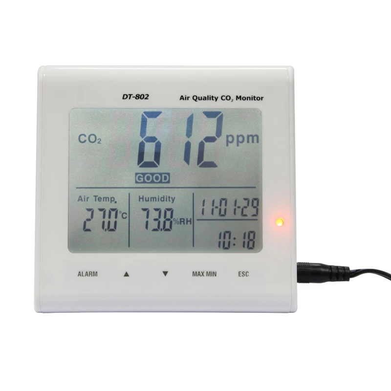 Hygrometer Indoor Air Quality Monitor CO2 9999ppm Temperature -5C-50C Humidity 3in1 AC110-220V Detector Tester
Hygrometer Indoor Air Quality Monitor CO2 9999ppm Temperature -5C-50C Humidity 3in1 AC110-220V Detector Tester