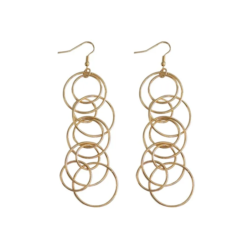 Europe and the United States fashion brand jewelry geometric circles long retro street fashion personality earrings ladies gift
Europe and the United States fashion brand jewelry geometric circles long retro street fashion personality earrings ladies gift