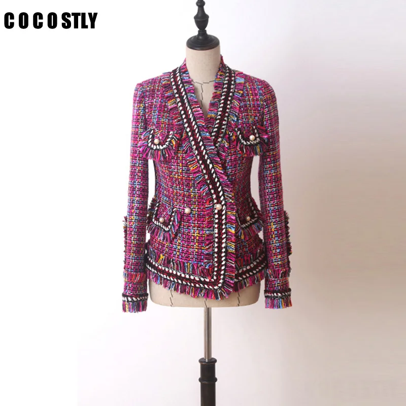 High Quality Winter Woolen Overcoat Women Slim Short Tweed jackets For Women V Neck Tassels Fashion ladies jackets And Coats
High Quality Winter Woolen Overcoat Women Slim Short Tweed jackets For Women V Neck Tassels Fashion ladies jackets And Coats