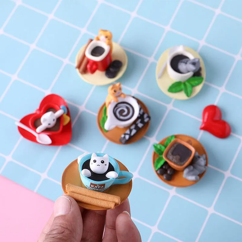 6 pieces Cartoon Creative Three-dimensional Magnetic Stickers Cute Cat Coffee Cup Pvc Set Refrigerator Stickers
6 pieces Cartoon Creative Three-dimensional Magnetic Stickers Cute Cat Coffee Cup Pvc Set Refrigerator Stickers