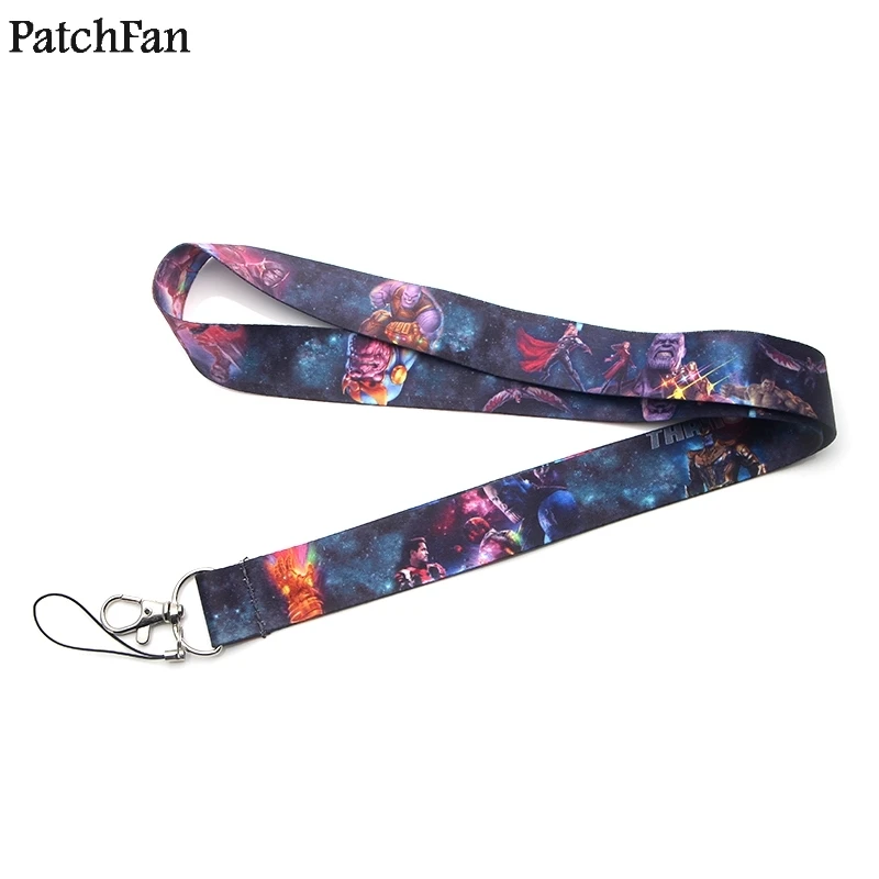 20pcs/lot Patchfan Super hero Thanos keyring keychain lanyard webbing ribbon neck strap para badge phone holders necklace A1479
20pcs/lot Patchfan Super hero Thanos keyring keychain lanyard webbing ribbon neck strap para badge phone holders necklace A1479
