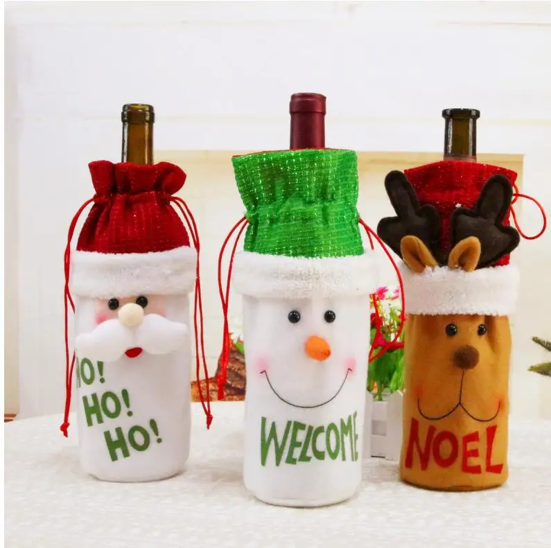 200PCs/lot Christmas decorations New upmarket doll old snowman elk Christmas wine bottle bag Free shipping
200PCs/lot Christmas decorations New upmarket doll old snowman elk Christmas wine bottle bag Free shipping