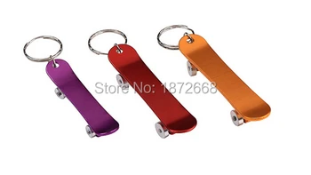 

Skateboard Shaped Sports Keyring Opener,Mixed Color Bottle Opener Keychains,Anodized Aluminum Opener 1000pcs/lot Free DHL/Fedex