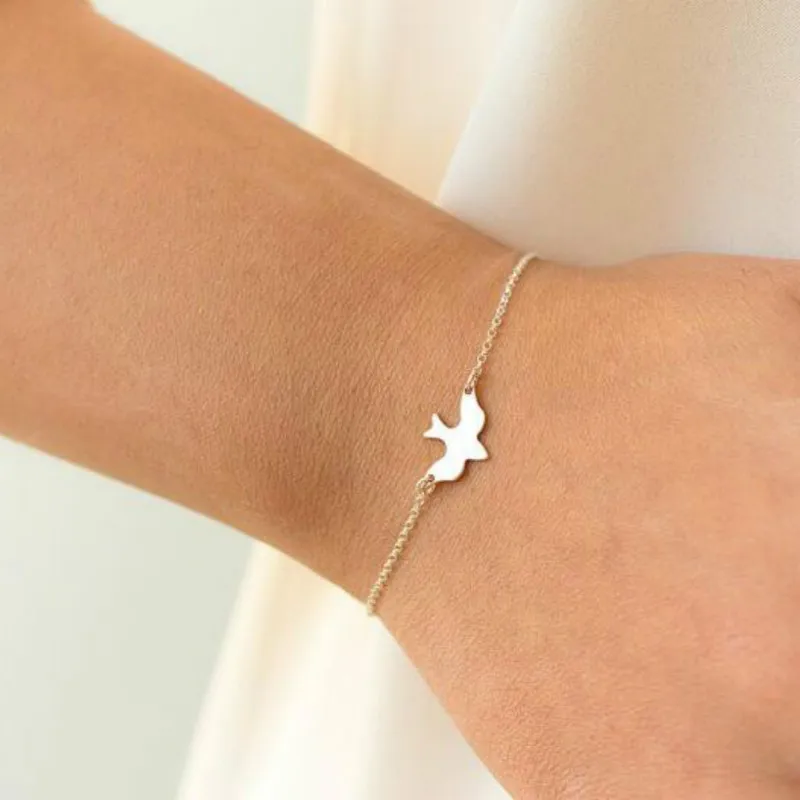 Fashion Gold Silver Plated Peace Bird Dove Fly Bracelet Bangle little cute chicks swallow bracelet For Women Cheap Jewelry
Fashion Gold Silver Plated Peace Bird Dove Fly Bracelet Bangle little cute chicks swallow bracelet For Women Cheap Jewelry