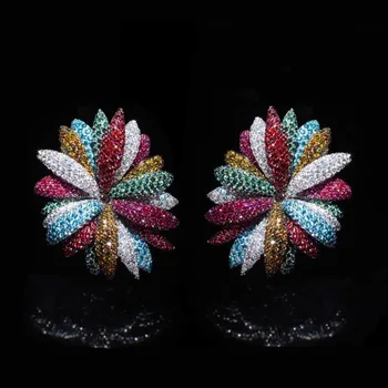GODKI Trendy Multicolor Firework Flower Stud Earrings For Women Wedding Cubic Zircon CZ Dubai Indian Bridal Earrings Bohemia Hot
GODKI Trendy Multicolor Firework Flower Stud Earrings For Women Wedding Cubic Zircon CZ Dubai Indian Bridal Earrings Bohemia Hot