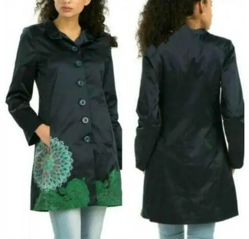 2019 Desigual Espanhol populares logotipo senhora bordados trench coat casaco 36-46
2019 Desigual Espanhol populares logotipo senhora bordados trench coat casaco 36-46