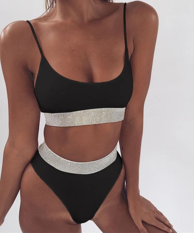 Swimsuit Brazilian Womens Push Up Bra Bikini Set Triangle Beach Bathing Swimwear Split Bikinis With Sparkling Beads
Swimsuit Brazilian Womens Push Up Bra Bikini Set Triangle Beach Bathing Swimwear Split Bikinis With Sparkling Beads