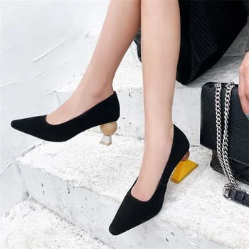 2019 spring new women pumps shoes fashion asymmetric heel inside and outside the whole leather women shoes large size 34-43
2019 spring new women pumps shoes fashion asymmetric heel inside and outside the whole leather women shoes large size 34-43