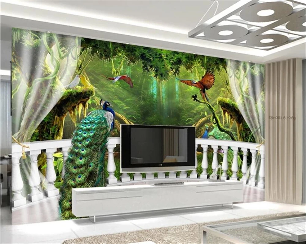 beibehang Custom photo wallpaper 3D woods balcony peacock parrot forest mural wallpaper living room bedroom sofa 3d wallpaper
beibehang Custom photo wallpaper 3D woods balcony peacock parrot forest mural wallpaper living room bedroom sofa 3d wallpaper