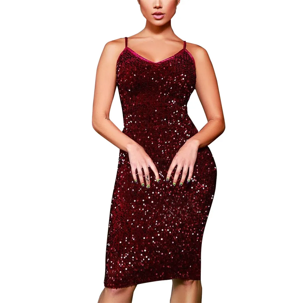 Sequin Sexy dress 2019 Summer Women Bodycon Slim Spaghetti Strap club wear party dress Vintage Solid robe femme Vestidos #1227
Sequin Sexy dress 2019 Summer Women Bodycon Slim Spaghetti Strap club wear party dress Vintage Solid robe femme Vestidos #1227