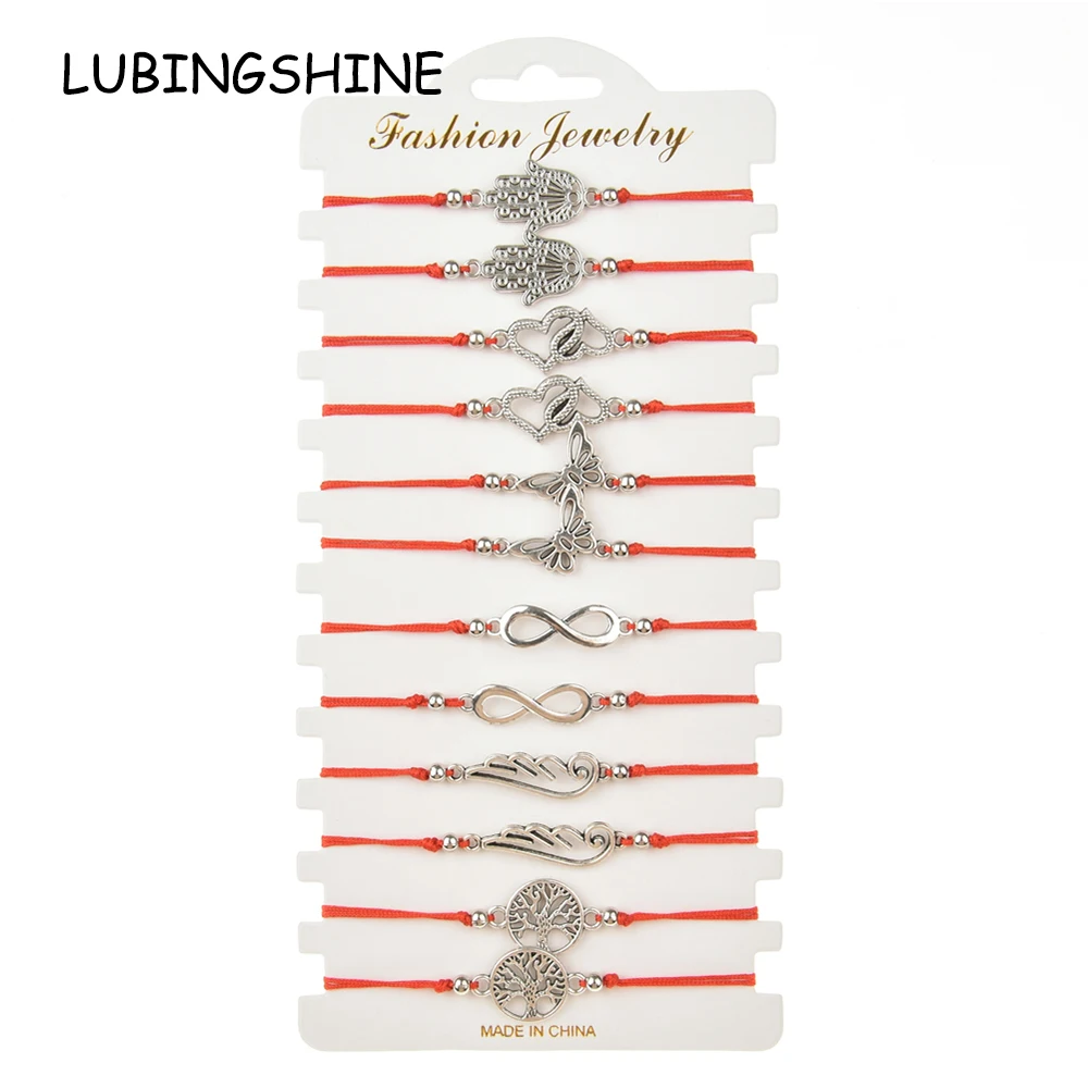 12pcs/Sets Silver Fatima Hand Infinite Love Charms Bracelet for Women Heart Tree of Life Adjustable Chain Anklet Jewelry Gift
12pcs/Sets Silver Fatima Hand Infinite Love Charms Bracelet for Women Heart Tree of Life Adjustable Chain Anklet Jewelry Gift