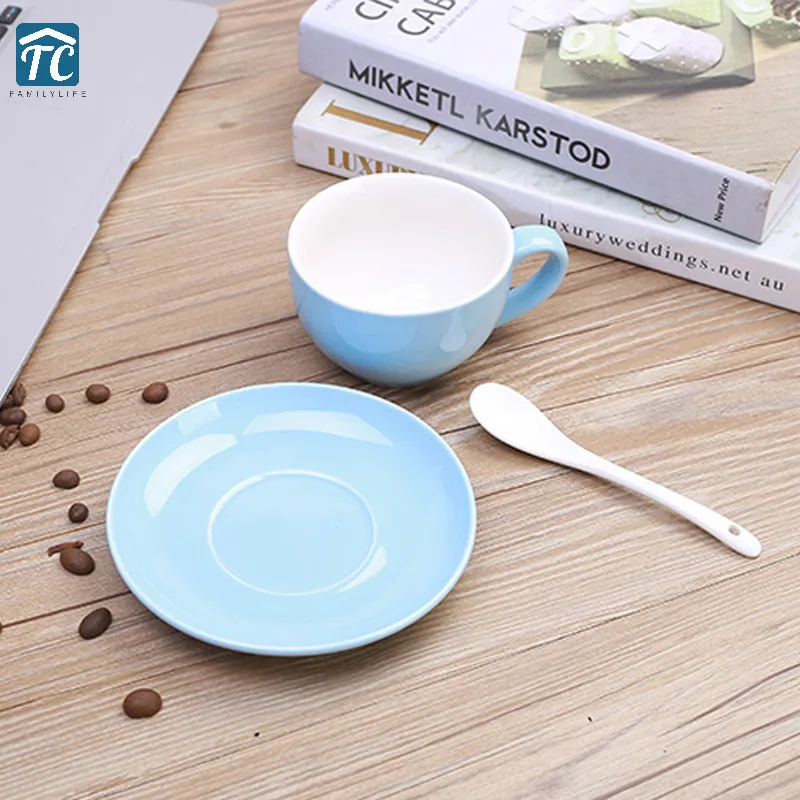 250ml Pull Flower Coffee Cup Cappuccino Cups Saucer Set European Minimalist Thick Ceramic Latte Espresso Porcelain Coffeeware
250ml Pull Flower Coffee Cup Cappuccino Cups Saucer Set European Minimalist Thick Ceramic Latte Espresso Porcelain Coffeeware
