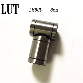 High quality 12 pcs/lot LM8UU 8mm linear ball bearing Linear Bearing 8mm 3d printer parts LM8 cnc parts factory direct
