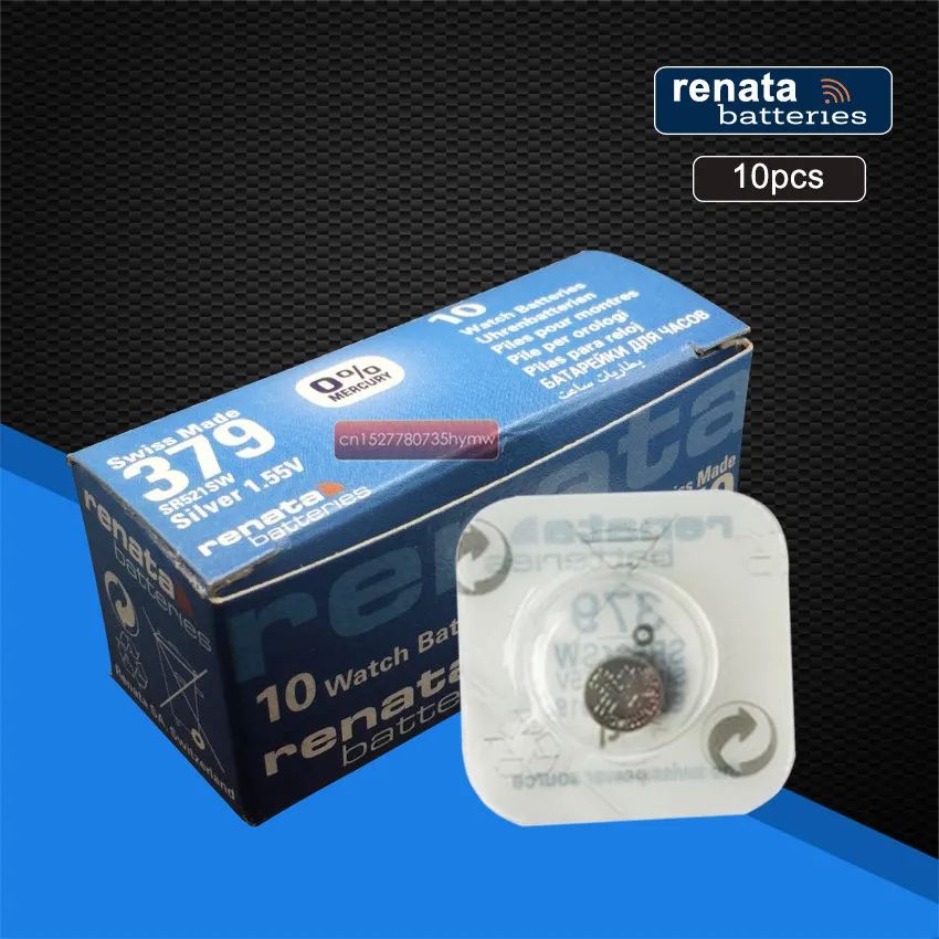 10pack renata Silver Oxide Watch Battery 379 SR521SW 521 1.55V renata 521 Bottun Cell Batteries
10pack renata Silver Oxide Watch Battery 379 SR521SW 521 1.55V renata 521 Bottun Cell Batteries