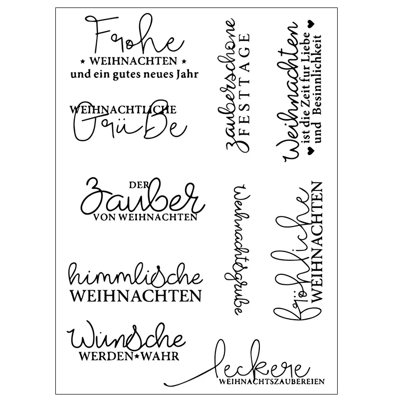 Фото Немецкие слова прозрачный чистый силикон штампы для DIY | Штампы и печати (32899502278)