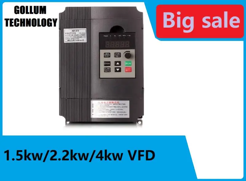 VFD Inverter 1.5KW/2.2KW/4KW frequency Converter 3P 220V Output frequency inverter motor low frequency inverter
VFD Inverter 1.5KW/2.2KW/4KW frequency Converter 3P 220V Output frequency inverter motor low frequency inverter