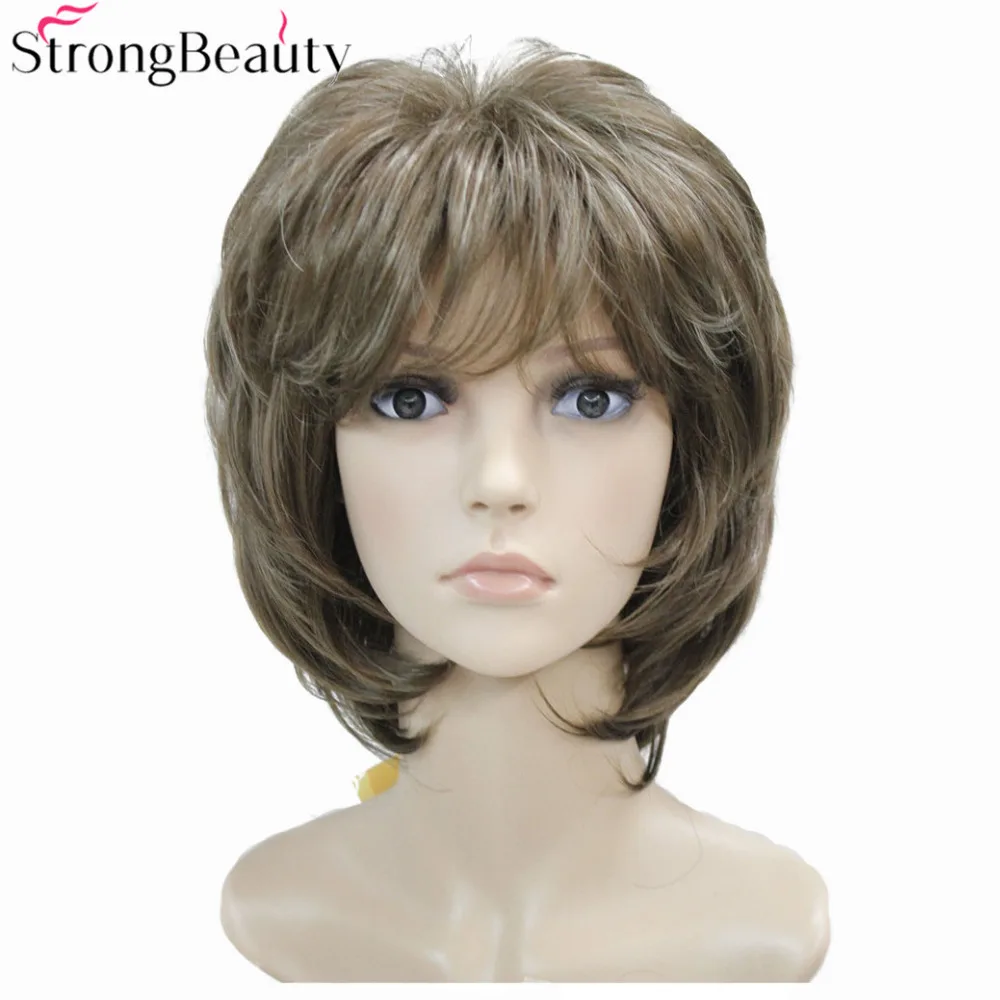 Strong Beauty Brown with Blonde Wigs Highlights Short Straight Hair Lady's Synthetic Wig
Strong Beauty Brown with Blonde Wigs Highlights Short Straight Hair Lady's Synthetic Wig