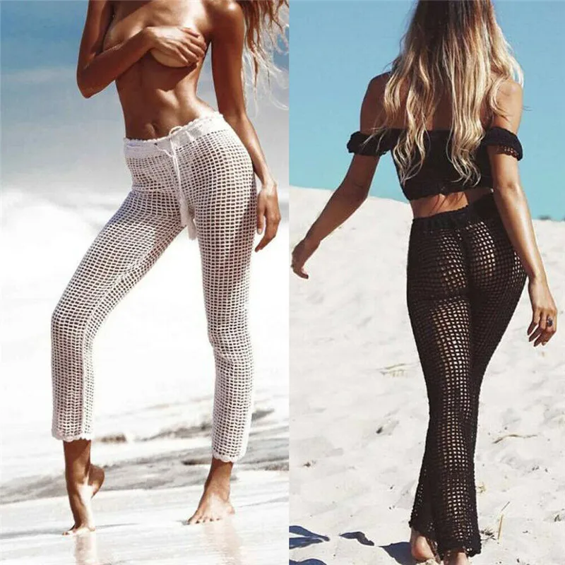 Women Beach Bikini Cover Up Pants Bottoms Swim High Waist Crochet Fishnet Hollow Out Pants Trousers Mesh Wide Leg Pants Cover Up
Women Beach Bikini Cover Up Pants Bottoms Swim High Waist Crochet Fishnet Hollow Out Pants Trousers Mesh Wide Leg Pants Cover Up