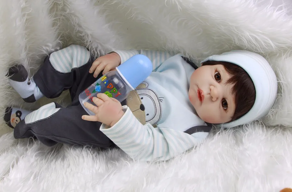 Реалистичные силиконовые куклы Reborn 23 '' полностью виниловые для маленьких