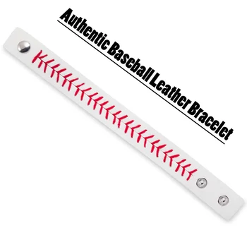Leather Baseball or Softball or Football Bracelet with Red Stitching Sports Jewelry
Leather Baseball or Softball or Football Bracelet with Red Stitching Sports Jewelry