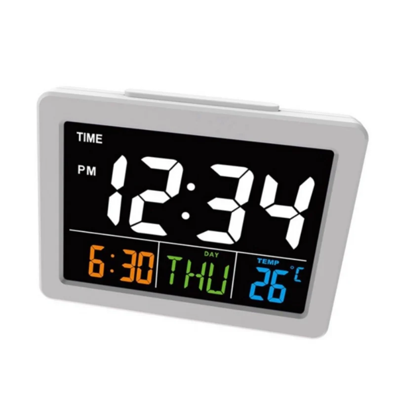 Fashion Colorful Large Digital Display Students Alarm Clocks Display Date LED Electronic Desk Clock with Indoor Home Decor
Fashion Colorful Large Digital Display Students Alarm Clocks Display Date LED Electronic Desk Clock with Indoor Home Decor
