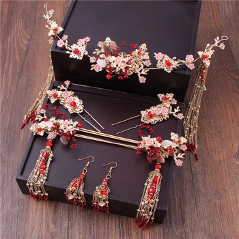 Step XiuHe suit rockhopper suit shake-down tassel restoring ancient ways of Chinese style wedding bridal show and tire
Step XiuHe suit rockhopper suit shake-down tassel restoring ancient ways of Chinese style wedding bridal show and tire