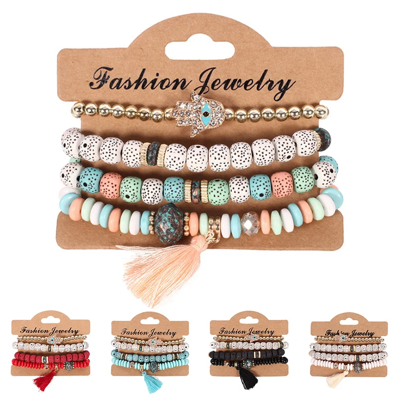 2018 Boho Statement Flower Fashion Vintage Ethnic Multilayer Big Beads Bracelets New Arrival 4PCS/Set 5 Colors Elasticity
2018 Boho Statement Flower Fashion Vintage Ethnic Multilayer Big Beads Bracelets New Arrival 4PCS/Set 5 Colors Elasticity