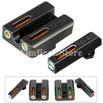 Tactical Red Green Fiber Optic Front and Rear Handgun Sights for Glock 17 19 22 23 34 Standard Models Pistols
Tactical Red Green Fiber Optic Front and Rear Handgun Sights for Glock 17 19 22 23 34 Standard Models Pistols