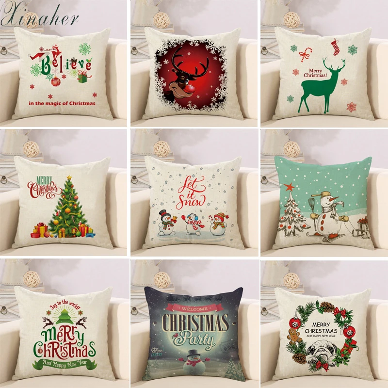 45x45cm Halloween Christmas Cushion Cover Throw Pillows Case Cotton Linen Tree New Year Decorative Pillows For Sofa funda cojin
45x45cm Halloween Christmas Cushion Cover Throw Pillows Case Cotton Linen Tree New Year Decorative Pillows For Sofa funda cojin