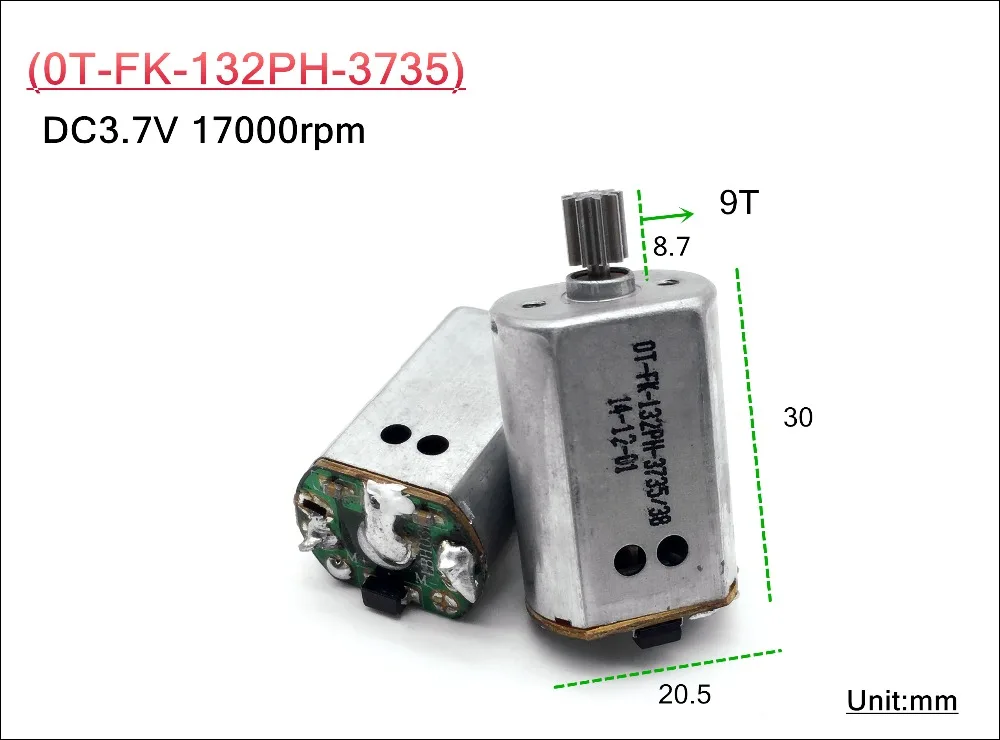 2PCS Model aircraft 132 motor DC3.7V 17000RPM High speed With circuit board,Gear,high current 0T-FK-132PH-3735
2PCS Model aircraft 132 motor DC3.7V 17000RPM High speed With circuit board,Gear,high current 0T-FK-132PH-3735