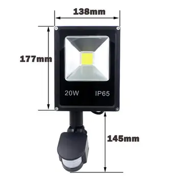 

LED Flood lights 10W 20W 30W 50W Pir Motion sensor Outdoor Lighting Reflector Spot IP65 Floodlights Garden WallLamp