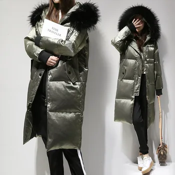 FTLZZ Winter Down Jacket Women Big Fur Collar Hooded Duck Down Long Velour Parkas Coat Female Warm Snow Outerwear
FTLZZ Winter Down Jacket Women Big Fur Collar Hooded Duck Down Long Velour Parkas Coat Female Warm Snow Outerwear