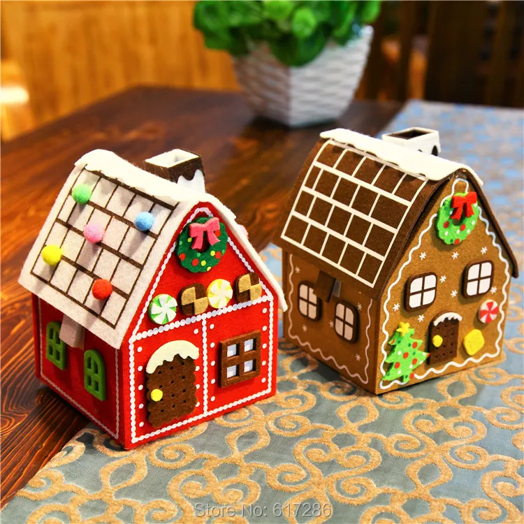 Free shipping! 4pcs/lot Gingerbread House Christmas house Felt Brown & Red House Hot Sale Big Candy Bag Christmas Gift Holder
Free shipping! 4pcs/lot Gingerbread House Christmas house Felt Brown & Red House Hot Sale Big Candy Bag Christmas Gift Holder