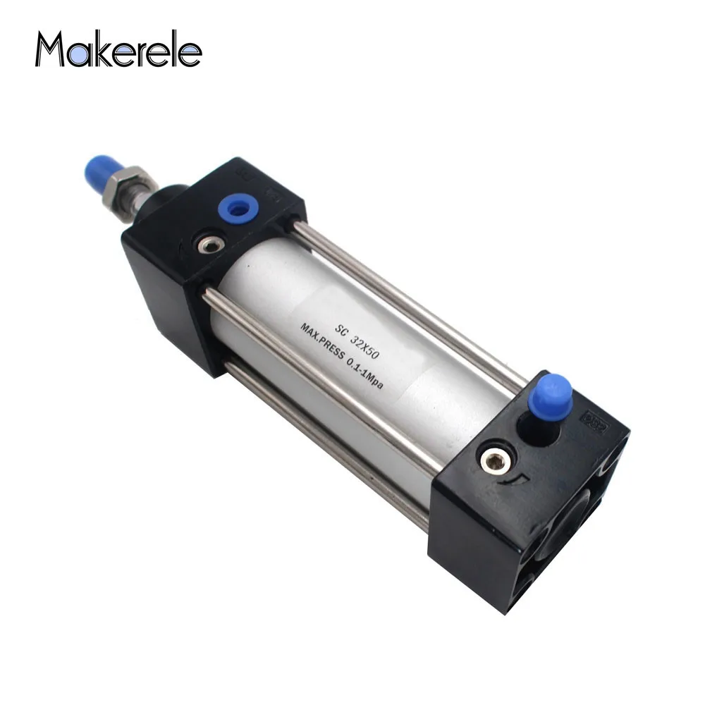 Standard Air Cylinders 32mm Bore 50mm Stroke Aluminium Alloy Acting Pneumatic Cylinder SC32-50 Free Shipping Makerele
Standard Air Cylinders 32mm Bore 50mm Stroke Aluminium Alloy Acting Pneumatic Cylinder SC32-50 Free Shipping Makerele