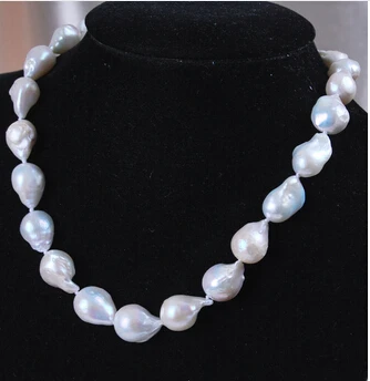 12-16mm Real Natural White Akoya Baroque Pearl Necklace 18"> Wholesale Lovely Women's Wedding Jewelry
12-16mm Real Natural White Akoya Baroque Pearl Necklace 18"> Wholesale Lovely Women's Wedding Jewelry