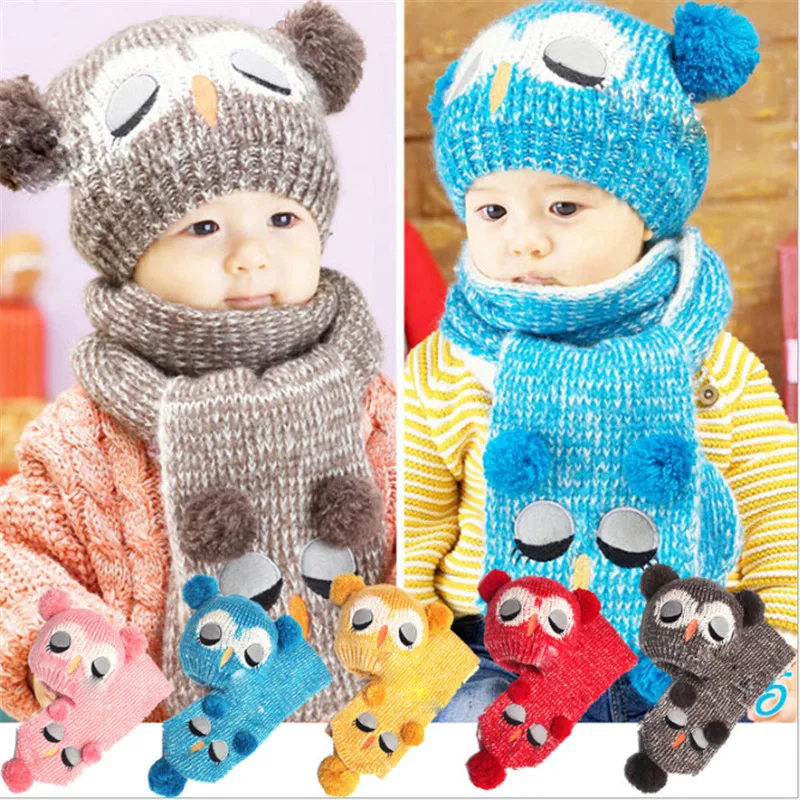 Winter Warm Baby Boys Girls Hat Scarf Set Cute Knitted Cotton Hats For Toddlers Cartoon Owl Hats For 1 To 4 Years
Winter Warm Baby Boys Girls Hat Scarf Set Cute Knitted Cotton Hats For Toddlers Cartoon Owl Hats For 1 To 4 Years