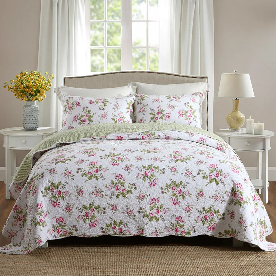 CHAUSUB Washed Cotton Quilt SET 3PCS Quilted Bedspread Floral Printed Quilts Bed Cover King Size Coverlet Set Pillowcase Bedding
CHAUSUB Washed Cotton Quilt SET 3PCS Quilted Bedspread Floral Printed Quilts Bed Cover King Size Coverlet Set Pillowcase Bedding