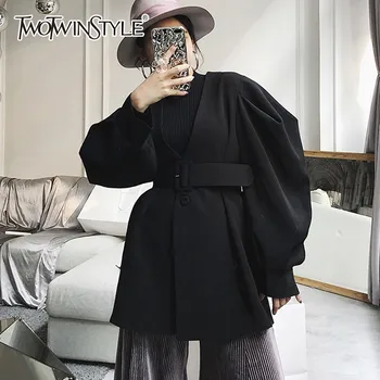 GALCAUR Lace Up Trench Coat For Women's Windbreakers V Neck High Waist Puff Sleeve Coats Female Autumn 2020 Korean Fashion
GALCAUR Lace Up Trench Coat For Women's Windbreakers V Neck High Waist Puff Sleeve Coats Female Autumn 2020 Korean Fashion