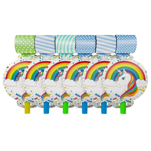 6pcs hot new rainbow unicorn party Noise maker birthday party decorations Wedding valentines day decor blow out supplies
6pcs hot new rainbow unicorn party Noise maker birthday party decorations Wedding valentines day decor blow out supplies