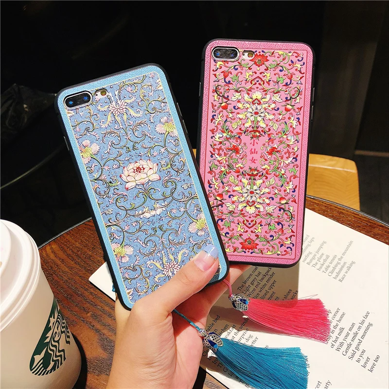 luxury Relief 3D Vintage Chinese Palace Totem Flowers Case for iPhone X Xs Max Xr 6 6s 7 8 Plus TPU Coque Cover Tassels lanyard
luxury Relief 3D Vintage Chinese Palace Totem Flowers Case for iPhone X Xs Max Xr 6 6s 7 8 Plus TPU Coque Cover Tassels lanyard