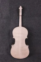 1pcs 4/4 violin unfinished Flame maple Russian spruce top White Violin Body#2035