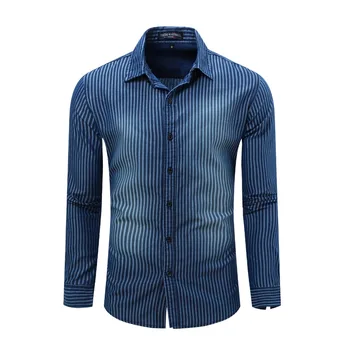 2017 new European and American foreign trade men long-sleeved cowboy striped print shirt euro size
2017 new European and American foreign trade men long-sleeved cowboy striped print shirt euro size