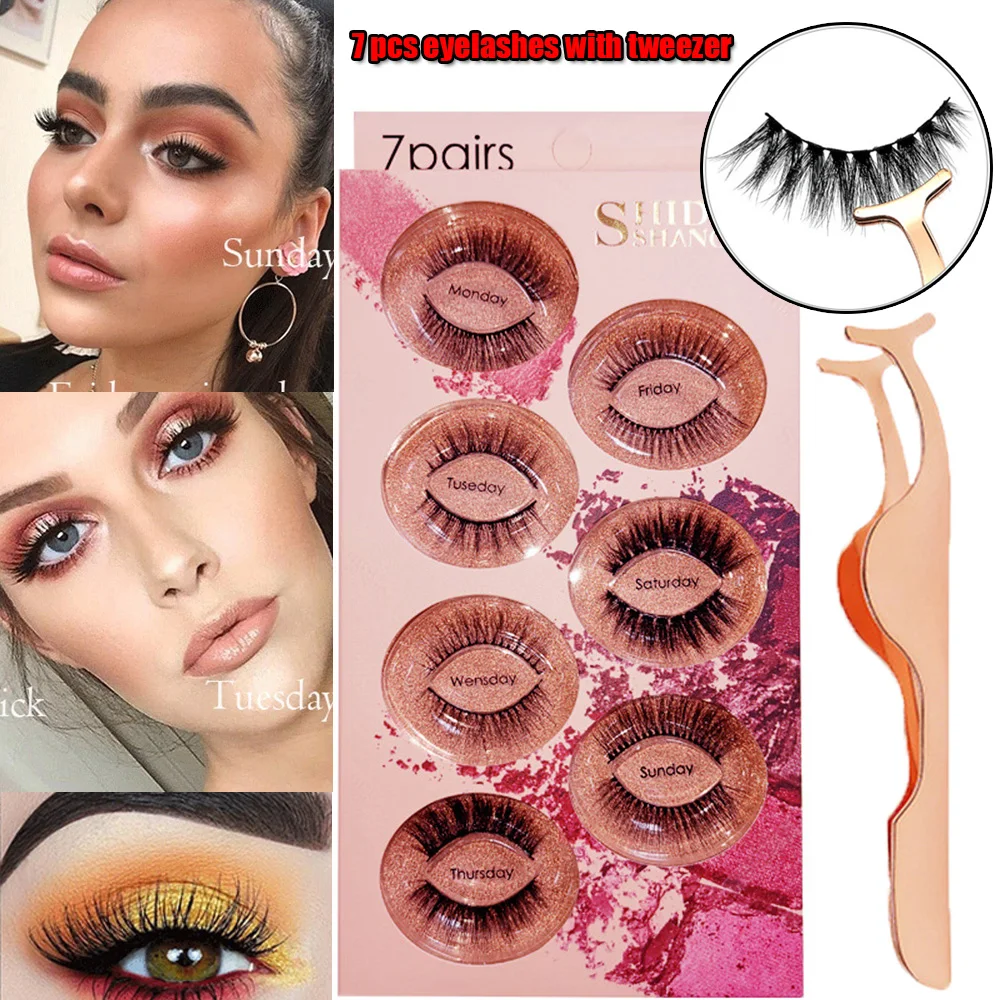 7 Pairs 3D Mink False Eyelashes Wispy Fluffy Cross Handmade Lashes Mink Eyelash Natural Makeup Fake Eyelashes Extension Tool
7 Pairs 3D Mink False Eyelashes Wispy Fluffy Cross Handmade Lashes Mink Eyelash Natural Makeup Fake Eyelashes Extension Tool