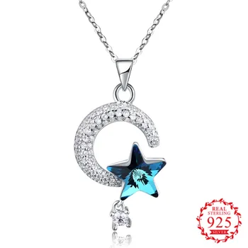 925 sterling silver necklace Pendant crystal from Swarovsk Elements Star-studded genuine 925 sterling silver necklace women
925 sterling silver necklace Pendant crystal from Swarovsk Elements Star-studded genuine 925 sterling silver necklace women