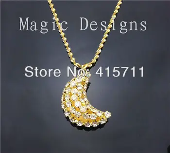 YH-AN11 5pcs/lot Islam Jeweley 24k Gold Color Rhinestone Allah Crescent Moon Pendant Chain Muslim Necklace
YH-AN11 5pcs/lot Islam Jeweley 24k Gold Color Rhinestone Allah Crescent Moon Pendant Chain Muslim Necklace
