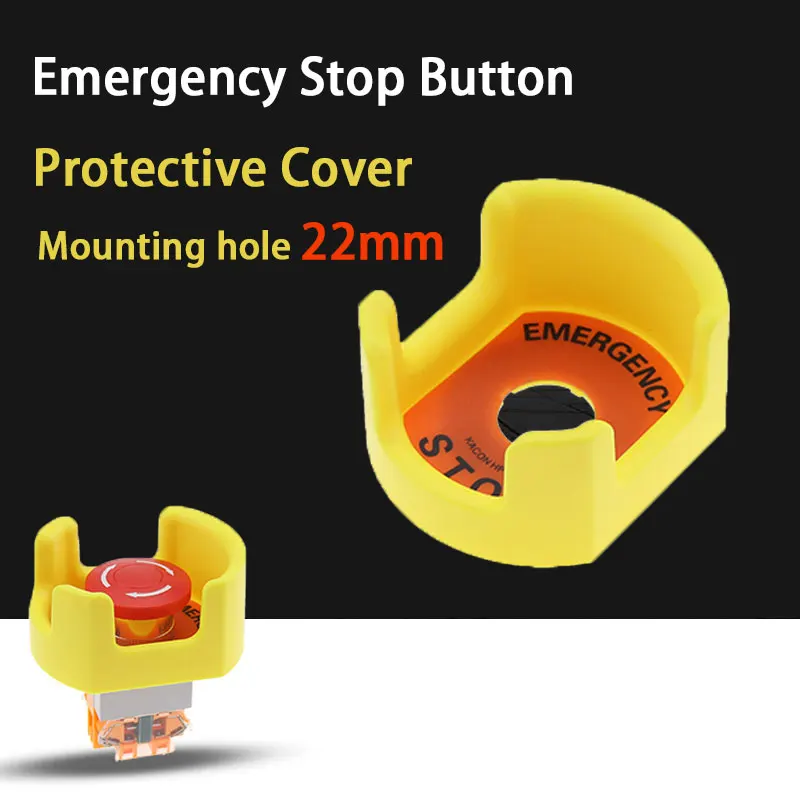 22mm Stop switch guard seat pressure button cover Push button switch Protective cover STOP warning ring
22mm Stop switch guard seat pressure button cover Push button switch Protective cover STOP warning ring