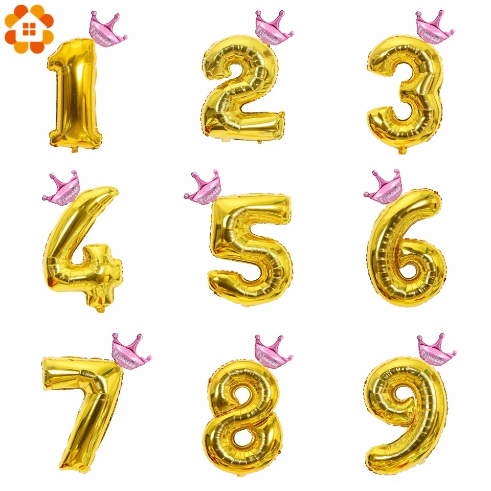 1Set 32inch Figures Gold Number Crown Foil Balloon Float Air Inflatable Balls For DIY Boys Girls Birthday Party Decoration Favor
1Set 32inch Figures Gold Number Crown Foil Balloon Float Air Inflatable Balls For DIY Boys Girls Birthday Party Decoration Favor